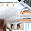 Car Sun Visor Vanity Mirror, 2 Pcs Rechargeable Makeup Mirror