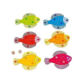 GoKi 56832" Funky Fish-Peggy Diggledey Dice Game, Multi-Colour