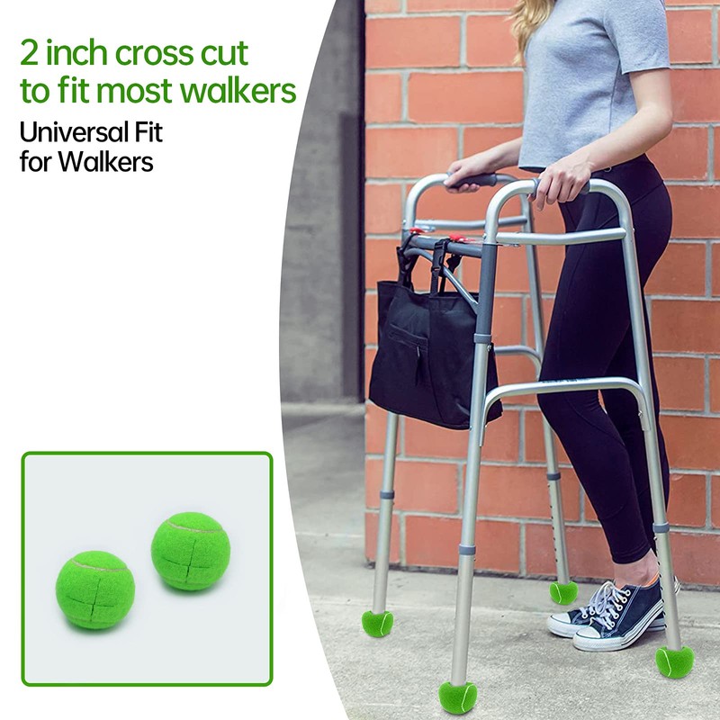 Magicorange 4 PCS Precut Walker Tennis Balls for Furniture Legs