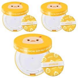 Atopalm Baby Tok Tok Facial Sun Pact SPF43 PA+++, 15g, 3 Pieces / 아토팜 유아용 톡톡 페이셜 선팩트 SPF43 PA+++, 15g, 3개