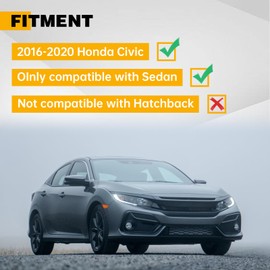 KUAFU Engine Splash Shield Compatible with 2016-2020 Honda Civic Sedan Engine Under Cover Mud Guard