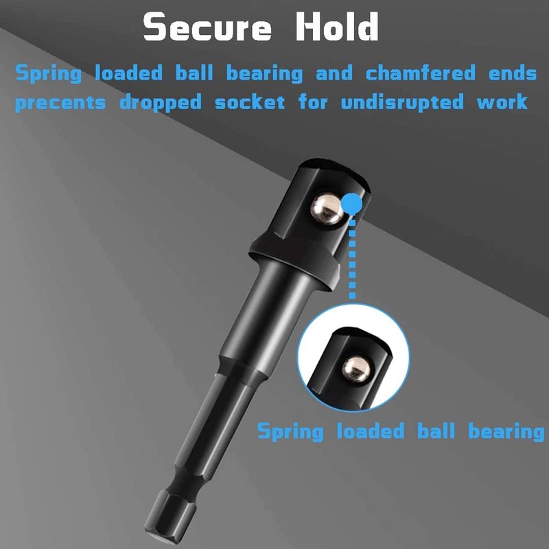 Zohino 3 Pcs Power Drill Impact Grade Socket Adapters Set