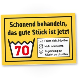DankeDir! Schonend behandeln gute Stück - Schild 30 x 20 cm - 70. Geburtstag Geschenk Männer & Frauen Geburtstagsgeschenk 70er - Geschenkidee 70 Jahre Geburtstagsdeko Geburtstagskarte Partydeko