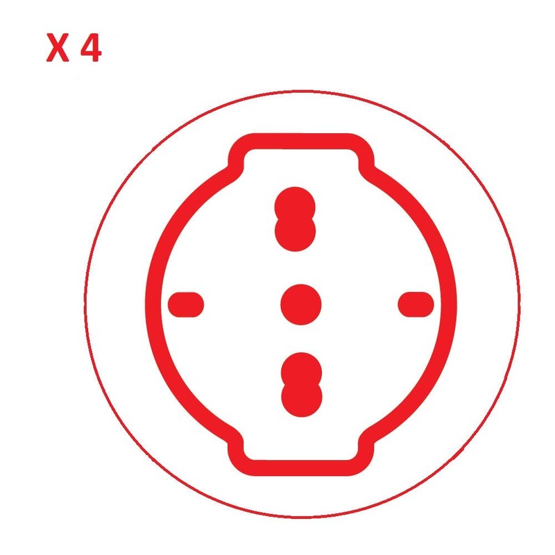 POLY POOL - PP2504;2XL Square Power Strip with 4 Multistandard