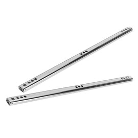 Cinnyi Drawer Rail, Sliding Rail, Drawer Rail, 2 Tiers, 13.5 inches (342 mm), 0.7 inches (17 mm) Wide, Maximum Load: 33.1 - 44.1 lbs (15 - 20 kg), Telescopic Hardware Fittings, Steel Plate Material