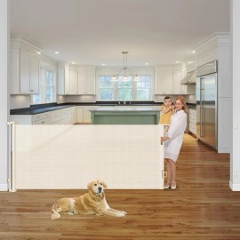 KISKIZ 42 Inch Tall Retractable Baby Gates for Doorways, 75”Long Dog Gate for Stair...