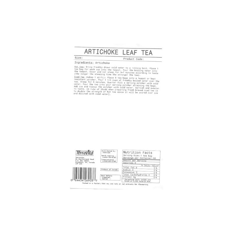 Artichoke Leaf Tea (Loose) (8 oz, ZIN: 426917)