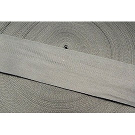 Großhandel für Schneiderbedarf 3 m Cotton Ribbon 50 mm Grey Twill Weave
