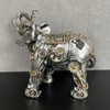 Darthome Steampunk Elephant Ornament Industrial Silver Resin Gothic African Animal