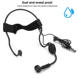 EBTOOLS Micrófono de Diadema de 3 Pines, micrófono de Condensador para Auriculares, Auriculares y micrófonos para transmisor de inalámbrico, Mezclador de Audio