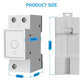 SMARTERCURRY TASMOTA DIN Rail Electricity Meter 30A ESP8266 Smart Circuit Breaker Surge Protection 100V-240V 50Hz/60Hz AC Meter 2.4GHz