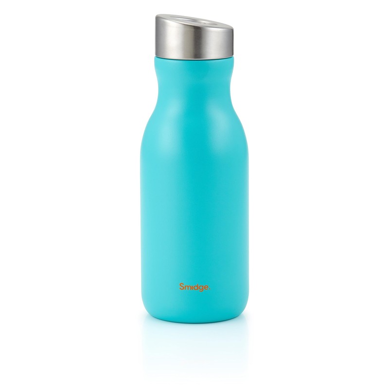 Smidge Water Bottle - 350ml, Aqua, Stainless Steel, Leakproof, Insulated,