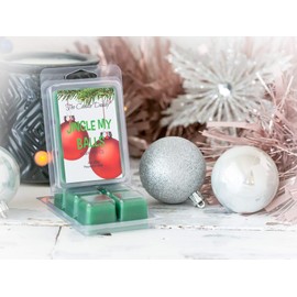 The Candle Daddy Jingle My Balls - Funny Christmas Holly Berry Scent - Maximum Scented Wax Melt Cubes - 2 Ounce- Dirty Santa Claus