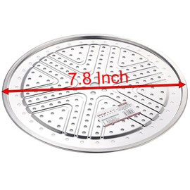 Steaming Plate, 2 Pack 10 Inch Round Food Grade Stainless Steel Steamer Plate for Food Steaming in Kitchen and Outdoors (26 cm)