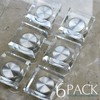 JEREVER 6 Pack Glass Crystal Knobs Brushed Nickel Drawer Pull