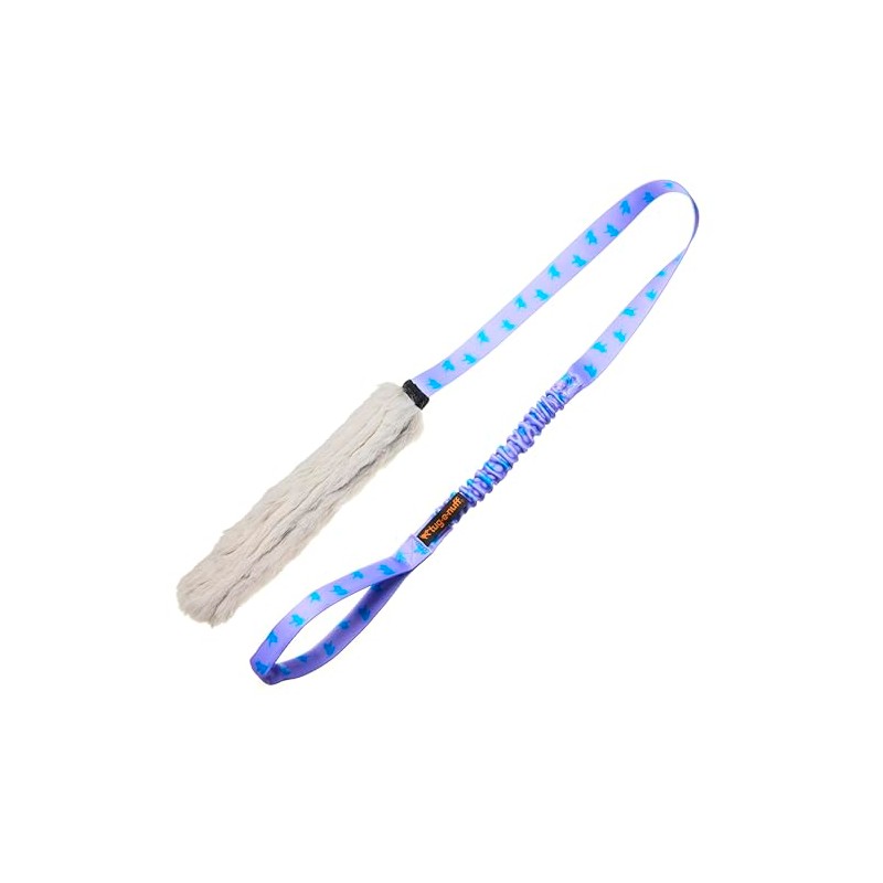 Tug-E-Nuff Durable Dog Tug Toy Chaser (Lilac Pattern)