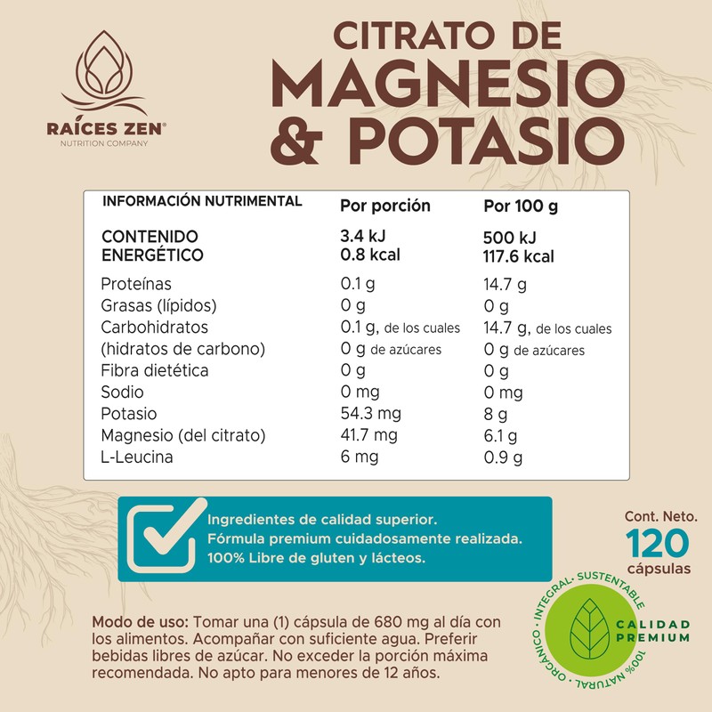 Citrato de Magnesio + Citrato de Potasio | Fórmula Super
