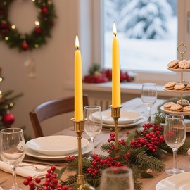 30 Pack Beeswax Taper Candles,8 inch Tall - Dripless and Smokeless All Natural Beeswax Candles Sticks,8 Hours Long Lasting Burning Time,100% Nontoxic Unscented Bee Wax Candle for Home