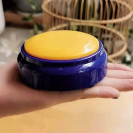 Recorder Button 30 Second, Recordable Talking Button, Record Sound Button for Gift Education Includes 2 AAA Batteries(Yellow+Blue)
