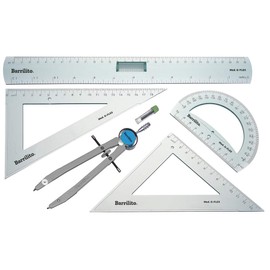 Barrilito G-FLEX Juego de Geometría de Precisión, 5 Piezas