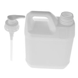 Ipetboom Heavy-Duty Plastic Container with Pump Dispenser Lid Refillable Shampoo and Shower Gel Storage Jug for Home Travel and Gym Use Large Capacity Liquid Storage