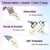 4Pack 1/2 Inch Metal Purse Clips, Detachable Swivel Lobster Claw
