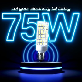 24 Nha&FACA E11 LED Bulb, JD E 11 120V 75W, E11 Bulb 6000K Daylilght White 7W 750LM, Light Bulbs JDE11 Perfect for Chandelier, Ceiling Fan, Cabinet, Indoor & Small Outdoor Lighting, 8pcs