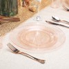 Homy Feel 60PCS Rose Gold Glitter Plastic Plates Includes:30 Dessert