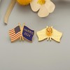 2024 Harris Pin Badge Brooch Kamala Harris and USA Flag