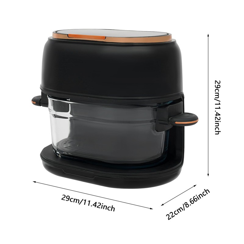 4L Large Glass Air Fryer, Multiple Preset Cooking Mode for
