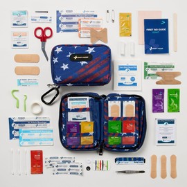 KeepGoing Travel First Aid Kit 130 Pc. - First Aid Kit for Car, Home, Hiking, Camping and Outdoor Emergencies - First Aid Kit Travel Size TSA-Approved