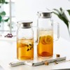 Hwagui - Heat Resistant Glass Pitcher with Stainless Steel Lid,
