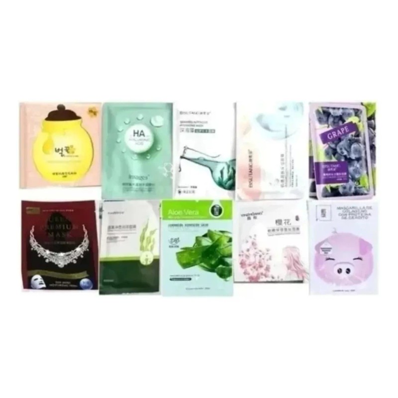Maluk Store 5 Mascarillas Faciales + Rodillo De Jade +
