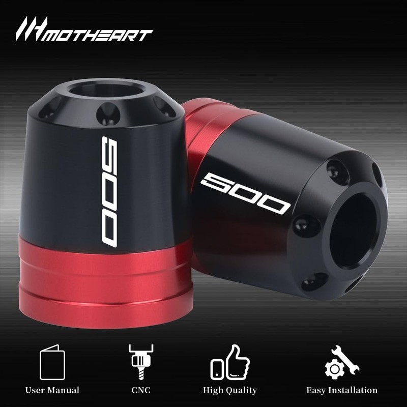 MotHeart Motorcycle Bar End Sliders For Ninja 500 2024-2025 Handlebar