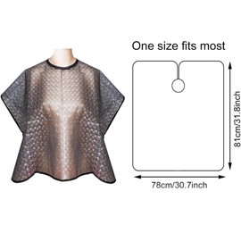 Capa de Maquillaje Tpu Corta Reutilizable para Clientes de Salón Resistente al Agua, Fácil de Limpiar, Diseño de Moda, para Permanentes