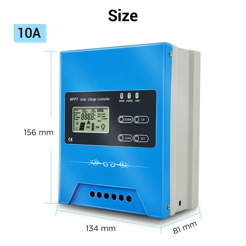 iSunergy 10A MPPT Solar Charge Controller 12V/24V Auto Working Buck