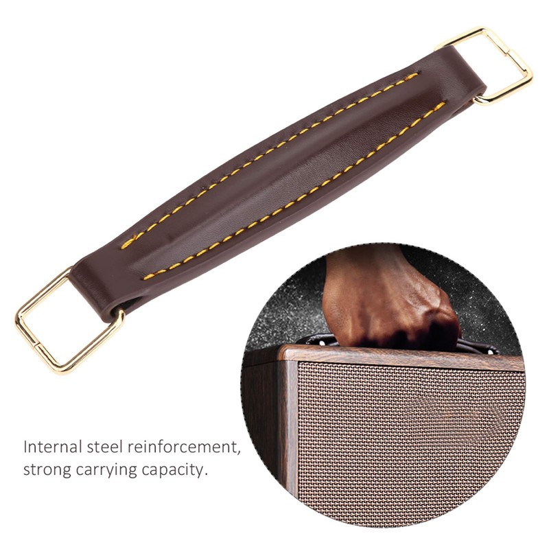 PU Leather Guitar Speaker Grip Internal Steel Amplifier Handle for
