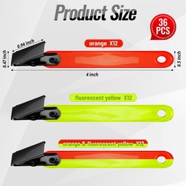 36Pcs Trail Markers for Hiking, Multiple Color Reflective Trail Marking Ribbons with Clip for Hunting Outdoor