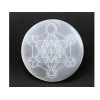 Selenite Charging Plate for Crystals -Metatron Cube with Platonic Solid