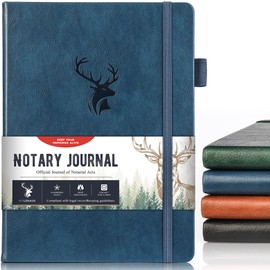 molekaus Notary Journal,Notary Book,7"X9.5" Notary Log Book with 236 Record Entries, Notary Public Journal of Notarial Acts,Hardcover, 120gsm Numbered Pages（Dark Blue）