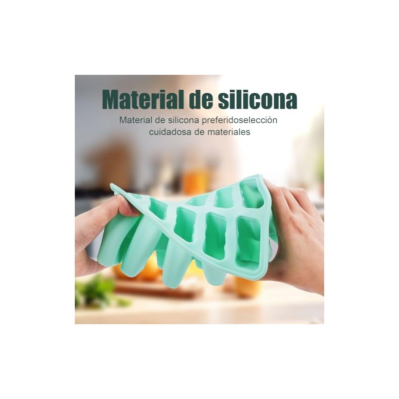 Moldes de silicona para Paletas de Hielo,10 Cavidade Moldes para