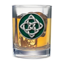 Heritage Pewter Celtic Knot Double Old Fashion | Double Rocks Glass 14 OZ for Liquor | Expertly Crafted Pewter Glass