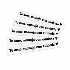 Te amo maneja con cuidado Inspirational Message Decal Sticker Drive Safe for Car Rear View Mirror Window Exterior Accessories 5PCS
