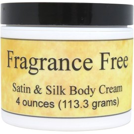 Fragrance Free Satin and Silk Cream, Body Cream, Body Lotion, 4 oz