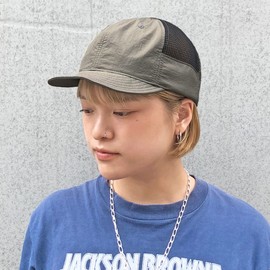 Basic Ench Ripstop Side Mesh Cap, Short Brim, Hand Wash, Washable, Umpire Cap, Mesh, Breathable, Moisture-Resistant, Nylon, Umpire Cap, Hat, Antibacterial, Deodorizing, Women's, Men's, One Size Fits