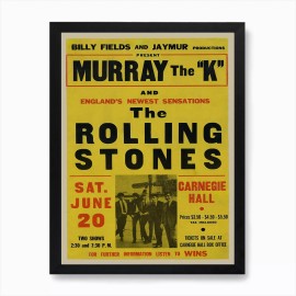 Vintage 1969 Rolling Stones Concert Poster - 13" x 19" inches