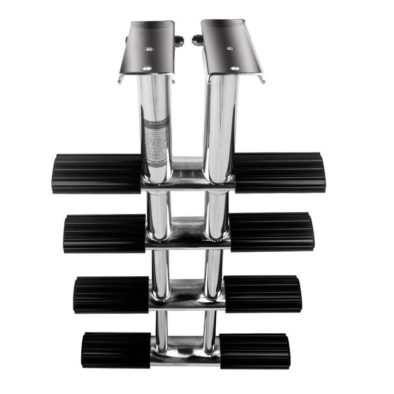 Hoffen 4 Steps Ladder Stainless Sport/Diver Ladder Dual Vertical Telescoping