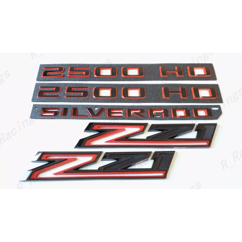 GM Auto Black Red Doors 2500HD Tailgate Silverado Fender &