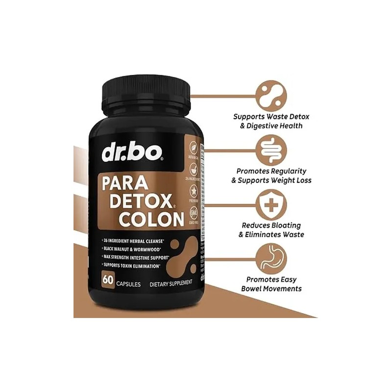 Dr. Bo Limpieza De Colon 60 Cápsulas Herbal Hecho En