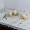 Stonebriar 48 Pack Unscented Long Burning Clear Glass Ivory Wax